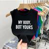 Summer Vintage White Crop Women Print Letter Punk Sexy Tank Korean Streetwear Cropped Sleeveless