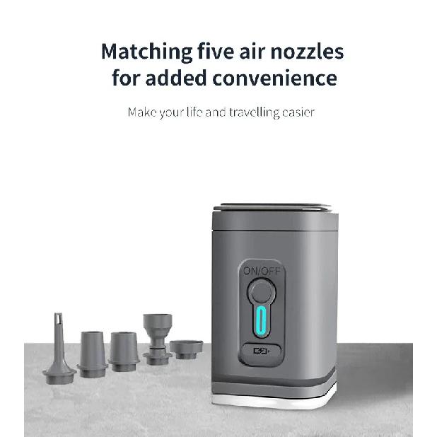 Mini Electric Air Pump Wireless Inflation Pump Portable Outdoor Air Compressor for Air Cushion Bed Swimming Yoga Exercise Ball