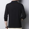Men's Stand Collar Polo Shirt Trendy Stand Collar Polo Shirt Men Long Sleeve T-Shirt Male Soft Bottoming Undershirt