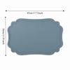 4 Piece Retro Irregular Tableware Pad Waterproof Washable Table Mat PU Leather Scratch Resistant Heat Insulated Mat