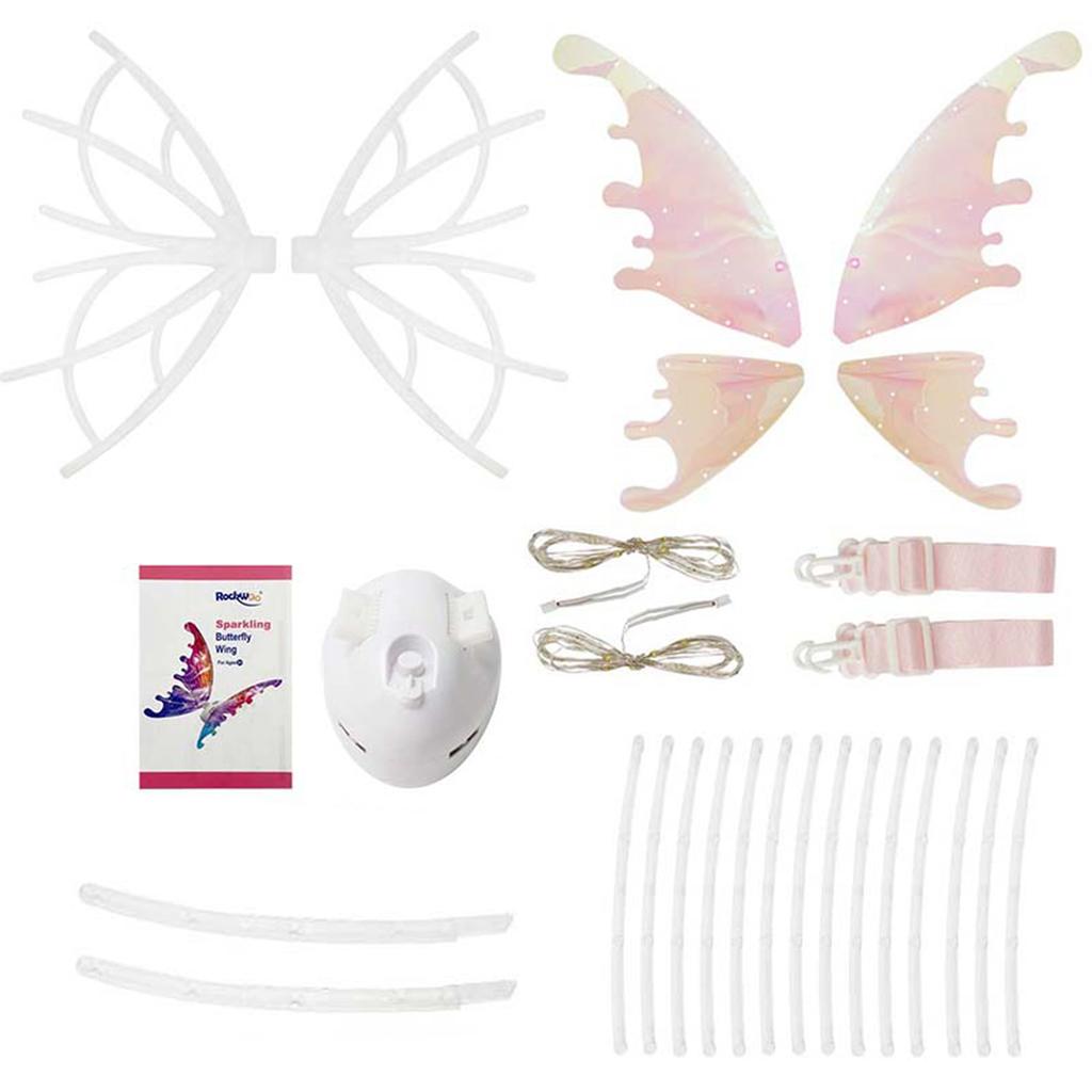 Electrical Butterfly Wings Toy With Music Lights Elf Wings Glowing Shiny Dress Up Moving Fairy Wings For Kids Girls Gift