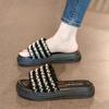 Internet Celebrity Xiaoxiangfeng Slippers Women's Summer 2025 New Ins Popular Outer Wear Thick Bottom One-word Drag Temperament Fashion Sandals