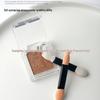 Double-Ended Eyeshadow and Nail Art Sponge Brush, 6.5CM Black Handle