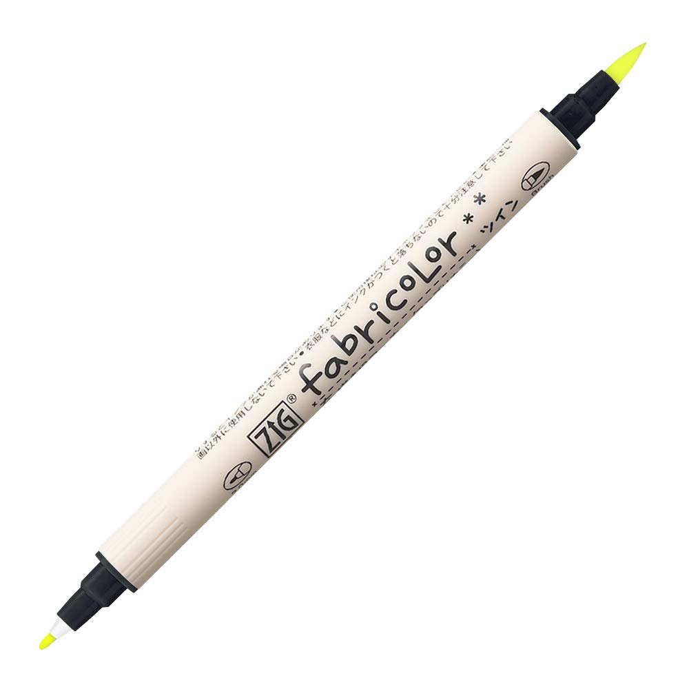 

Kuretake Fabric Pen ZIG FabriColor Twin Fluorescent 30 Yellow, Colors, TC-4000A-001