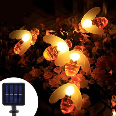 Sevimli Arı Açık Işık 100LED Güneş Dize Işık Düğün Ev Bahçe Veranda Parti Noel Ağacı Balarısı Yıldızlı Peri Dekor Lambası