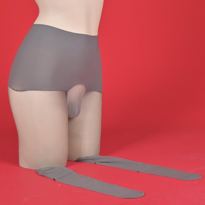 Mens Sexy Pantyhose Smooth Bodystockings Summer Thin Body Sock Transparent Underwear With Penis Sheath Breath Erotic Bodysuit