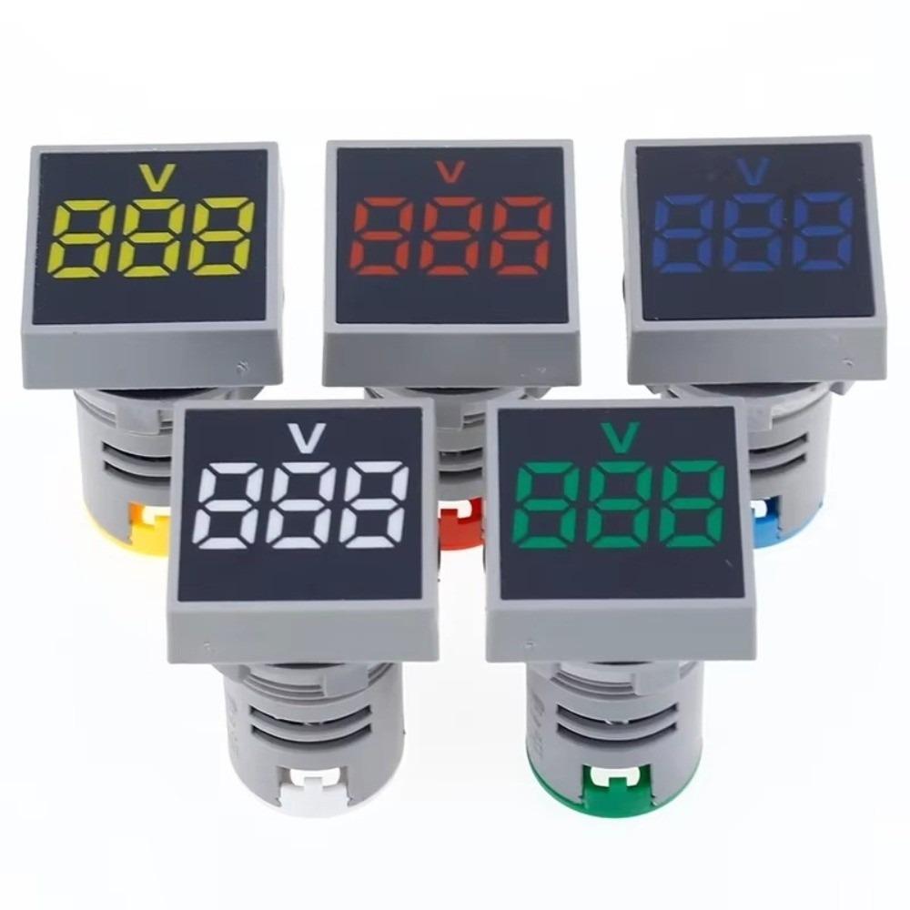 60-500V AC Digital Voltage Meter Indicator Light Square Panel Meter Panel LED Voltmeter