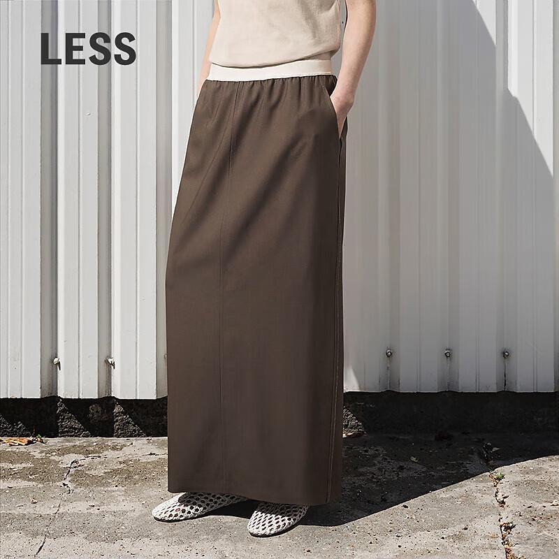 LESS 2025 Summer Straight Long Skirt S