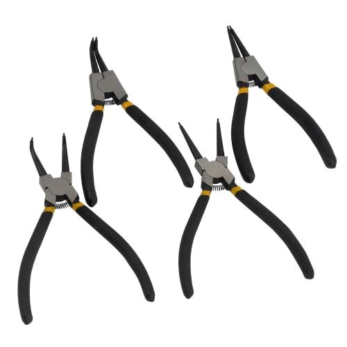 HFS(R) 4-Piece Snap Ring Pliers Set, Tools for Work and Repair, Total Length 180mm