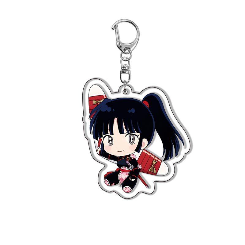 Inuyasha Anime Acrylic Keychain Set with Kagome and Sango Cute Cosplay Accessories