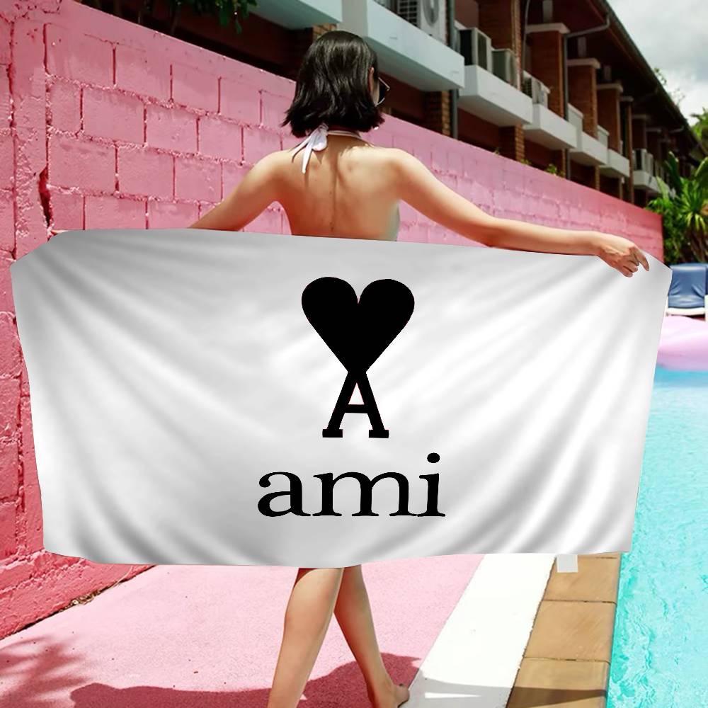 Popular AMI PARIS Beach Towel Colorful Bath Towels For Girl Microfiber Quick Dry Sand Free Beach Yoga Spa Gym Pool