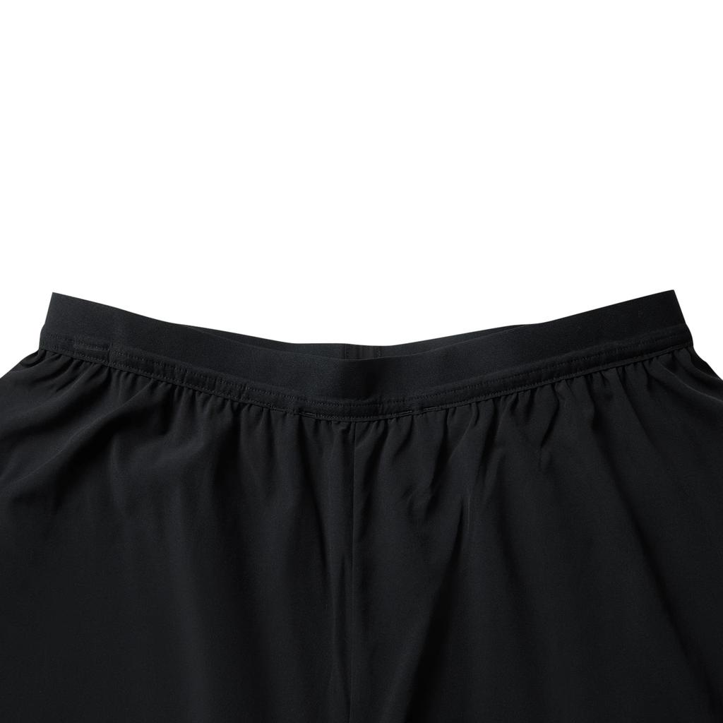 Li Ning Running Series Solid Color Mid Waist Comfortable Breathable Versatile Two In One Sports Shorts Men Shorts Black AKSU511-1