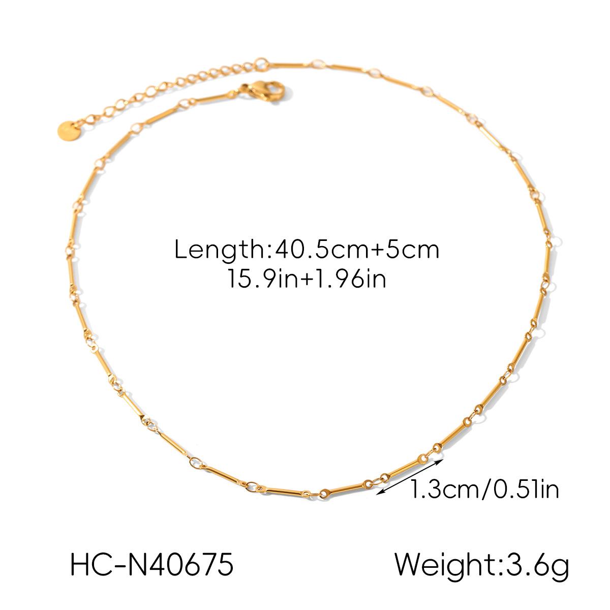 

Handmade chain jewelry necklace for women, unique versatile clavicle chain, light luxury niche titanium steel neck ornament