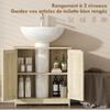 Bathroom Vanity Unit, Under-Sink Cabinet, 2 Doors, Shelf, 60 x 30 x 60 cm, Oak