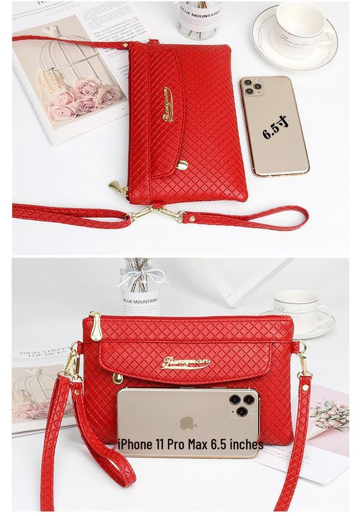 Fashion Quilted Women's Crossbody and Clutch Handbag with Coin Purse