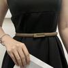 Women Korean Able Thin Waist Strap Metal Accessories Basic Belt Women Casual Porous Adjustable  Belts