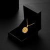 Coin Necklace Compass Pendant with French Rope Medal Gold Surgical Stainless Amulet Gift Box KRKC&CO 2.5mm Chain, Necklace, Plated, Steel,