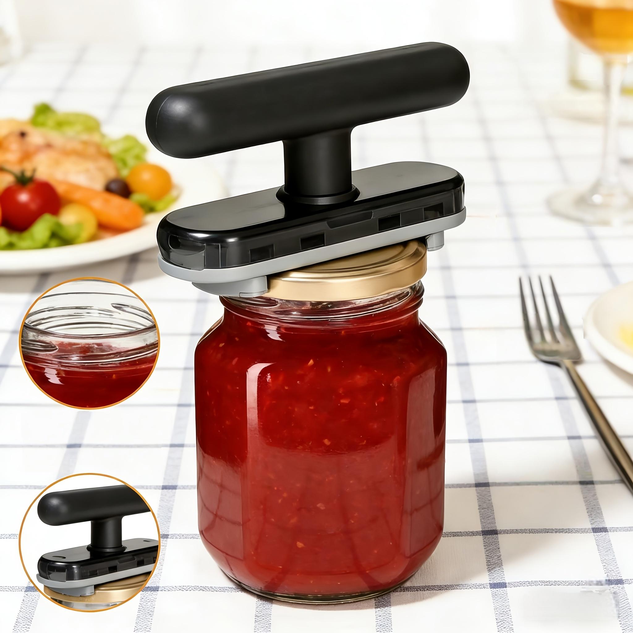 

Multi-Function Bottle & Can Opener, Manual Adjustable Grip Tool, Durable ABS, Battery-Free, Gift for Sports Fans чёрный