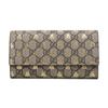 Bee Print Logo Long Flap Canvas And Leather Wallet Women Wallet Ebony Black 410100-9F26G-8319