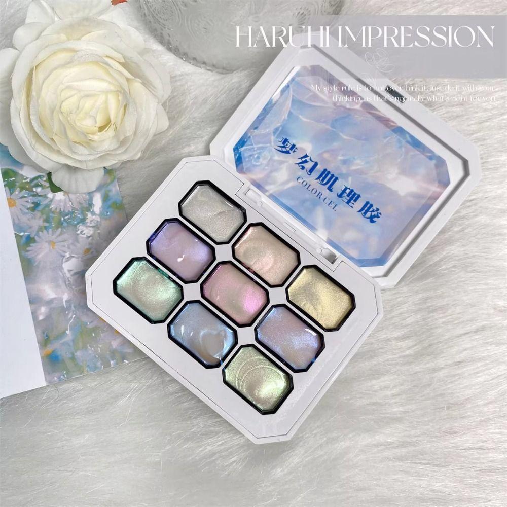 Esmalte de Gel de 9 Colores Polvo para Uñas Semipermanente 2025 Uñas de Gel