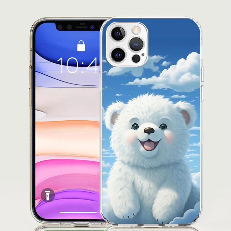 Sunny Clouds Teddy Bear Phone Case for Apple iPhone 17 Air 16 15 Plus 14 + 13 Mini 12 11 Pro Max 7 8 SE 16Max Soft Shell Cover C