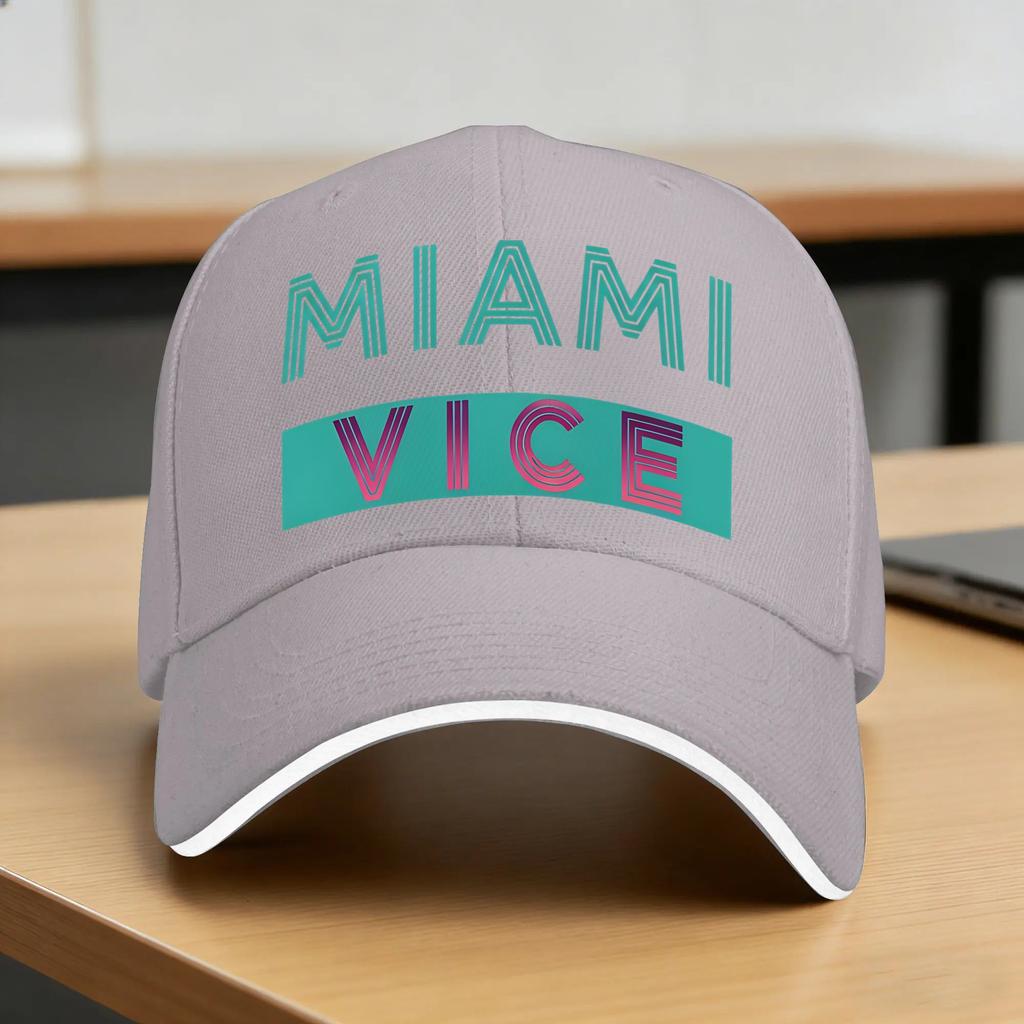 Miami Vice Logo Casual Baseball Cap Kpop Rock Trucker Hat Summer Dropshipping Unisex Adult Vintage Baseball Caps