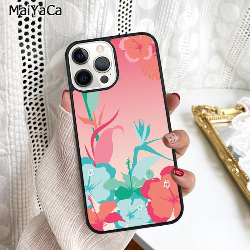 Butterflies Hibiscus Flowers Phone Case Cover For iPhone 17 Air 16 16e 15 plus 11 12 13 14 pro max shell coque