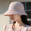 Sun Protection Hat Women'S High-End Sense Elegant Splicing Straw Bucket Hat Outdoor Sun Protection Cover Hat Lafite Straw Hat
