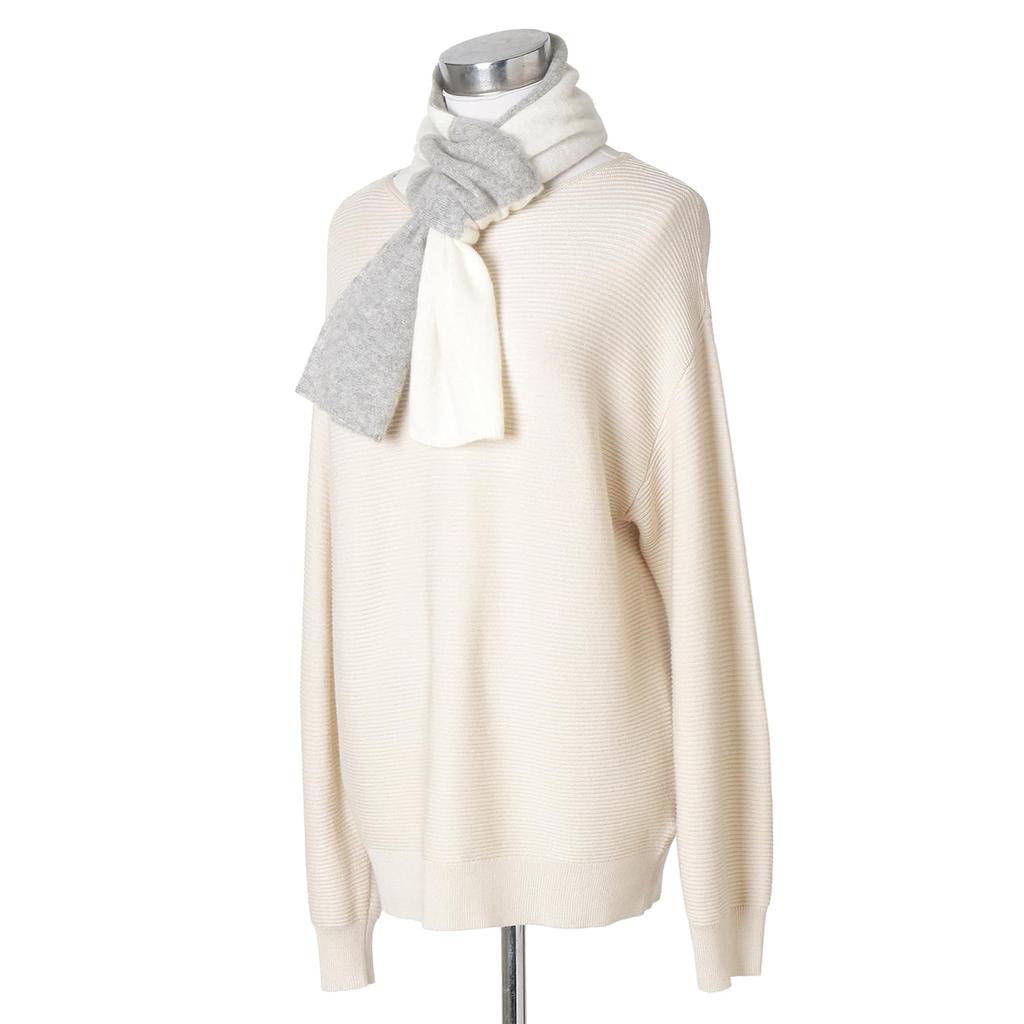 Mila Schon Moonbat Washable Cashmere Mini Color 100% Scarf, Women's, Block, Gray, 24-062-48036