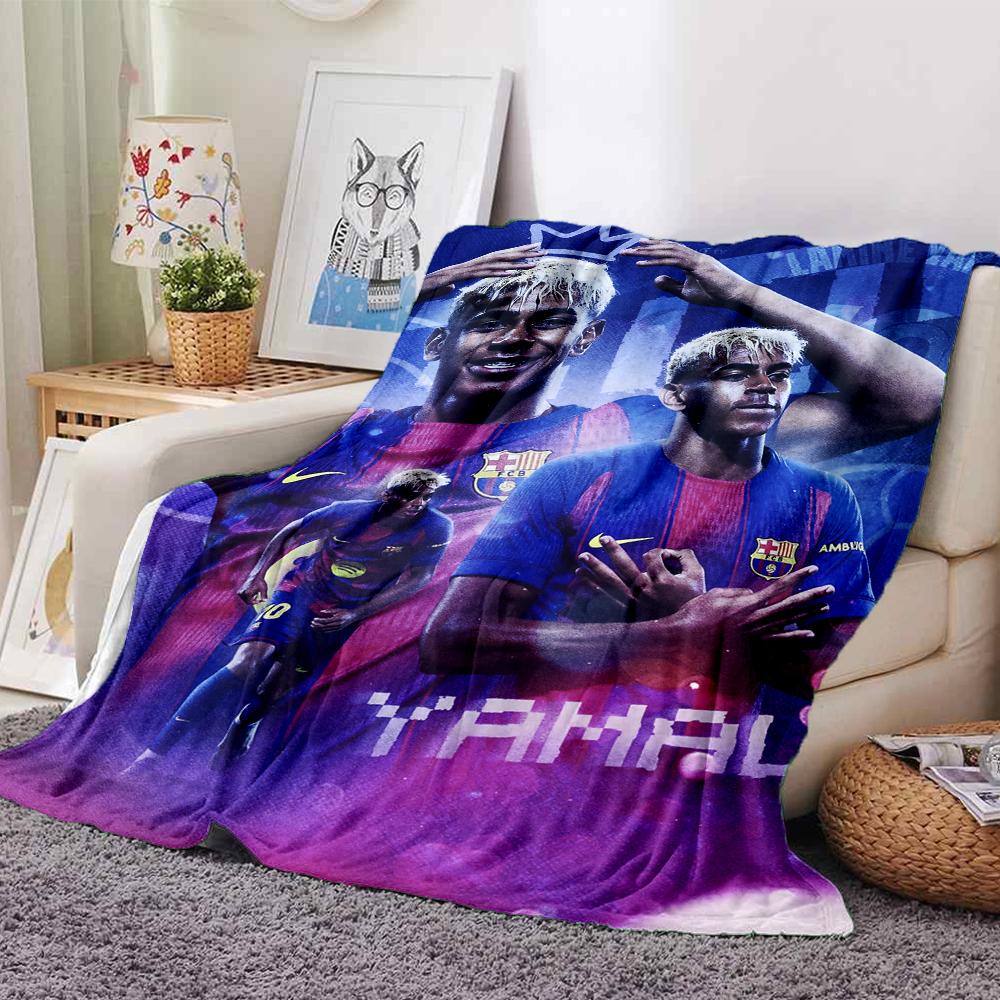 Yamal Fc Celebration Printed Flannel Breathable and Warm Blanket, a Stylish Home Gift, Suitable for Home, Office and Bedspread Use. 0710a11