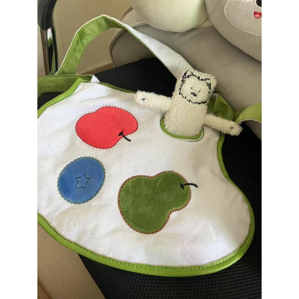 

2025 new niche design dopamine fruit palette bag creative versatile large capacity commuter messenger bag