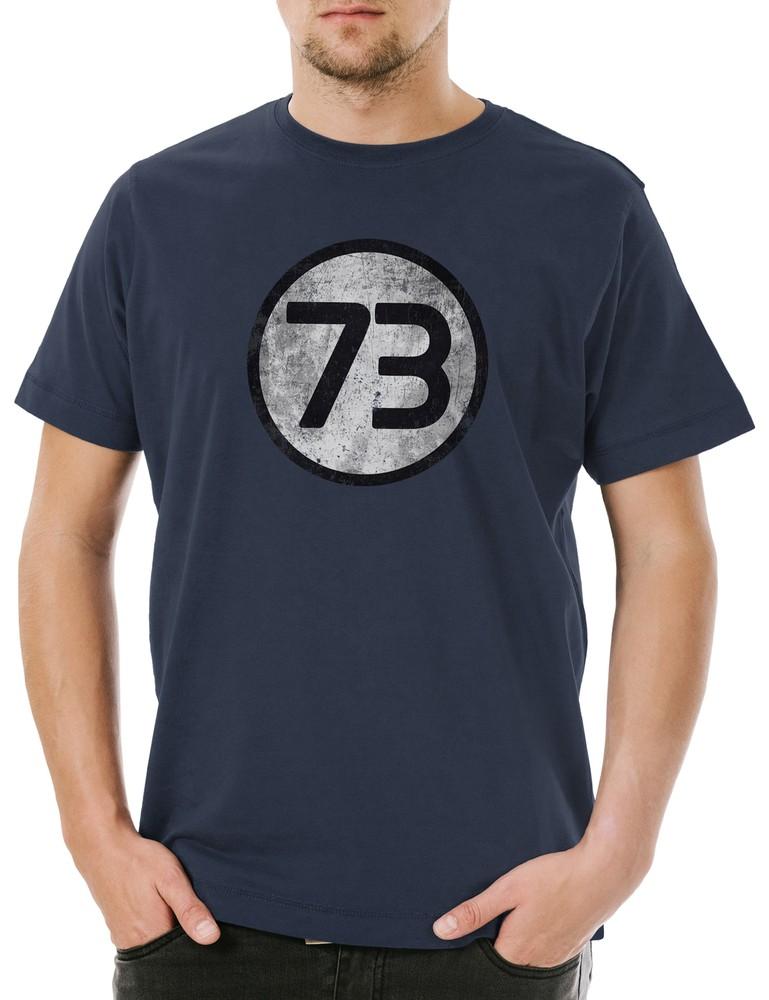 Black Number 73 The Logo Men's T-Shirt Big Sheldon Number Cooper Bang TBBT Cult