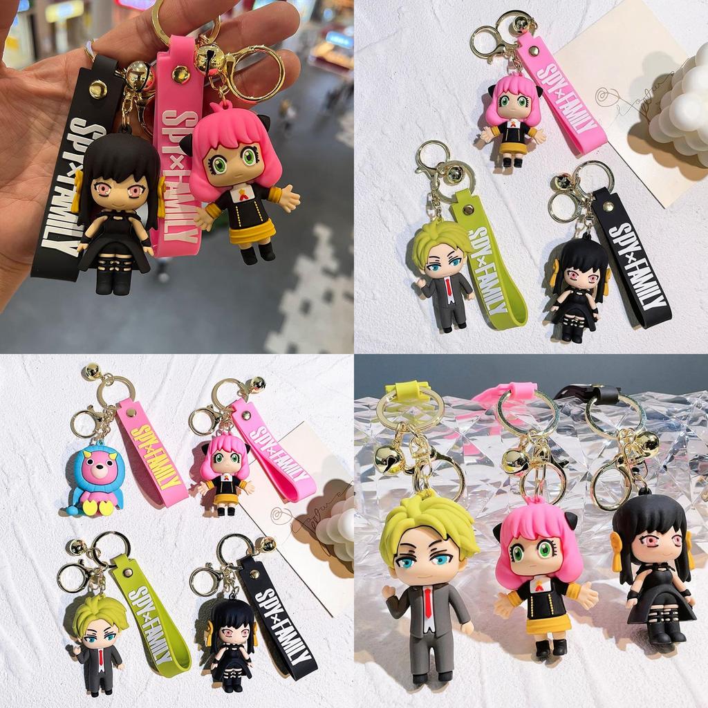 Adorable Spy Family Keychain Anya Figurines Silicone Model American Style Gift