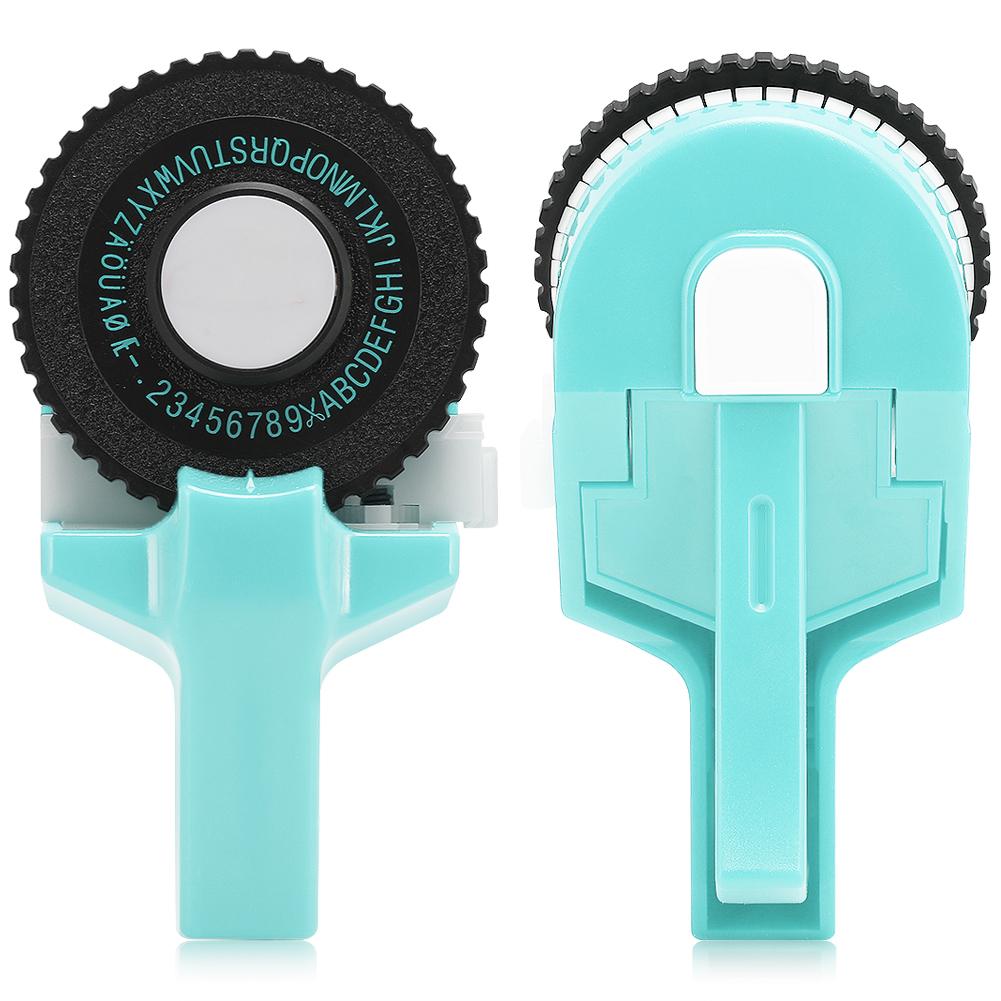 Mini Mașină Manuală de Făcut Etichete Decorative Colorate ABS Etichetă cu Embosare 3D 9mm pentru Caiet Albastru Deschis