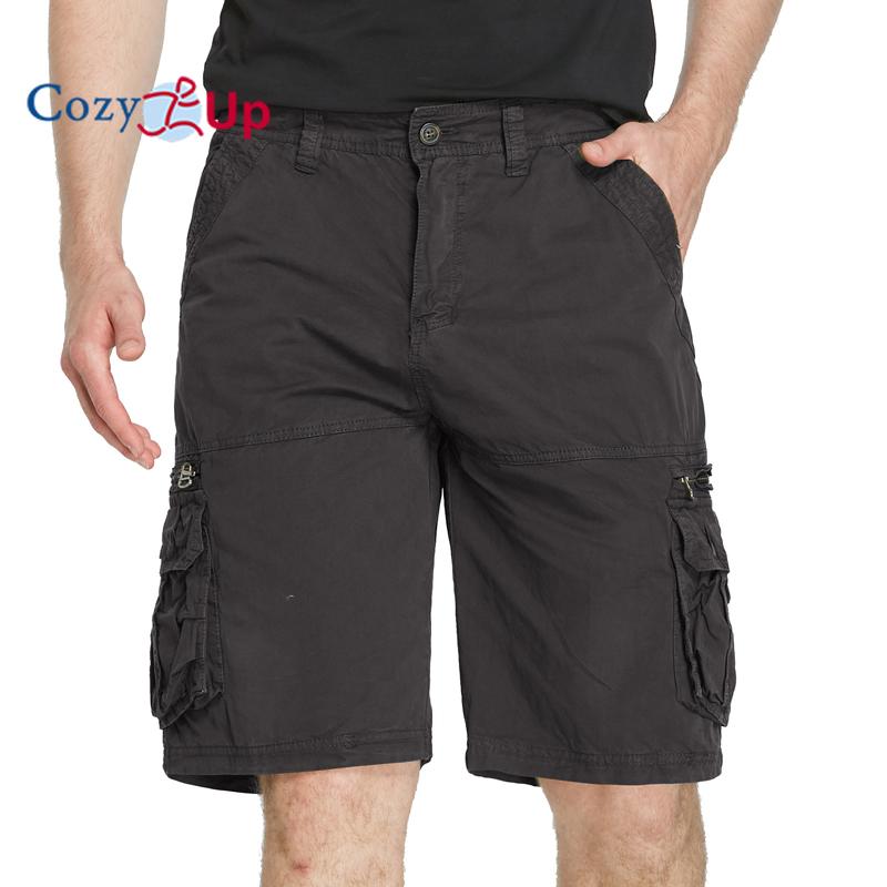 Cozy Up Men's Cargo Shorts Lightweight Multi Pocket Casual Short Pants with No Belt