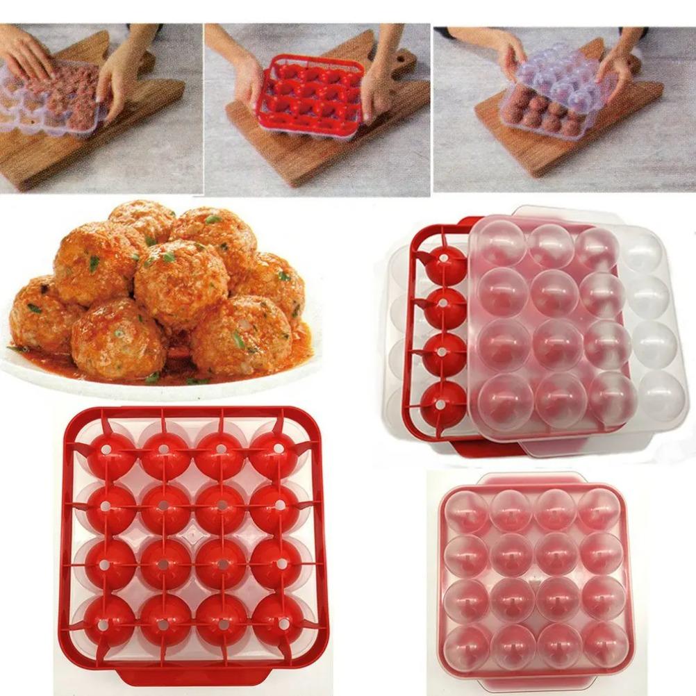 New Meatball Mould Gadget Fish Ball Make Gadget Rice Ball Mold Ice Grid Silicone Mold Kitchen Utensils Kitchen Accessories