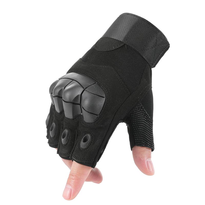 Fingerless Male Tactical Gloves Hard Knuckle Motorcycle Gloves for Men and Women Outdoor Use Bicycle Hunting Hiking Fingerless Gloves