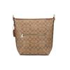 Coach 23 Neue Mode Reißverschluss Leder Umhängetasche Damen Umhängetasche Khaki Mehrfarbig C2819-IMS5U
