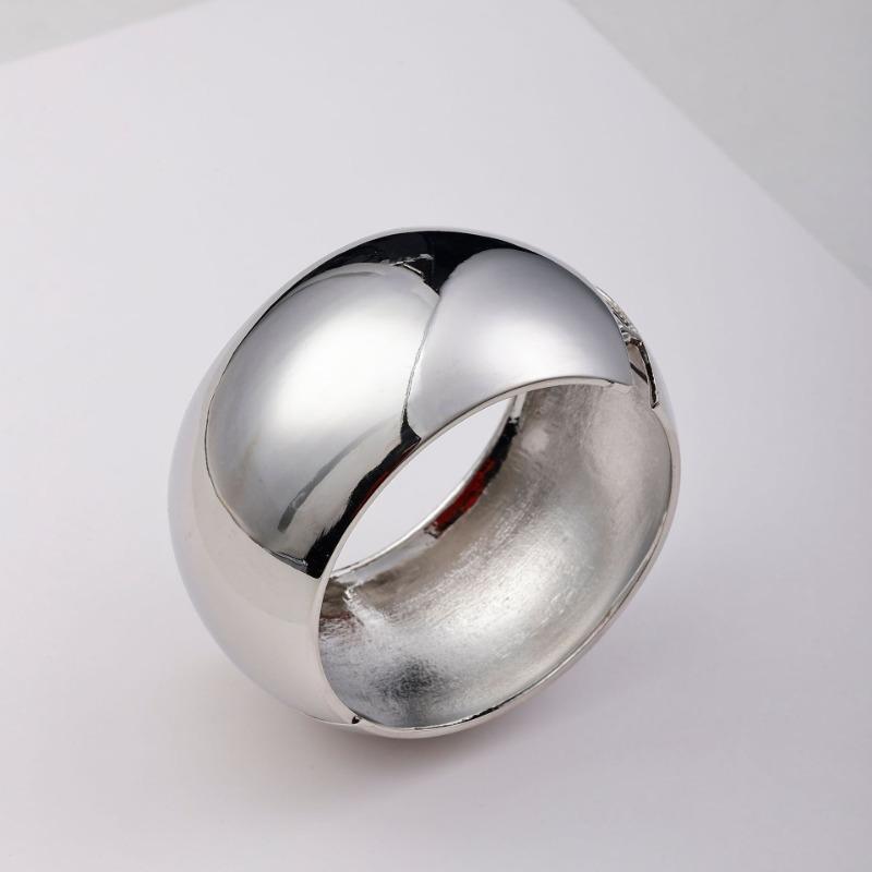 Glossy open bracelet alloy jewelry women's simple wide-sided round bracelet exaggerated style jewelry