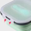 Silicone Collapsible Lunch Box Large Capacity Microwave Safe BPA Free Odorless Compartment Lunch Box