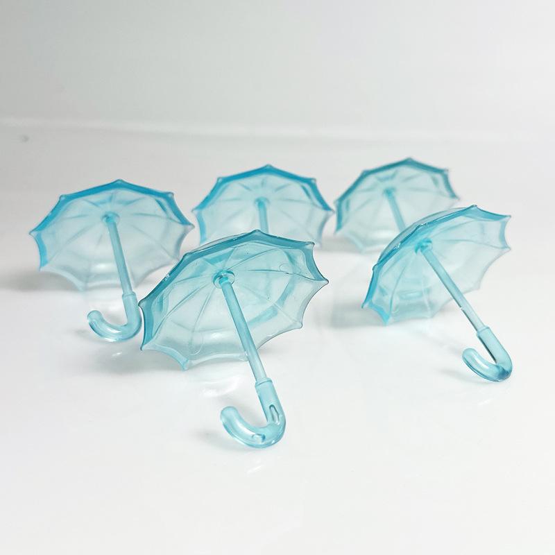1Pcs Dollhouse Furniture Accessories Transparent Plastic Mini Umbrella Home Decoration Children's Play Toys