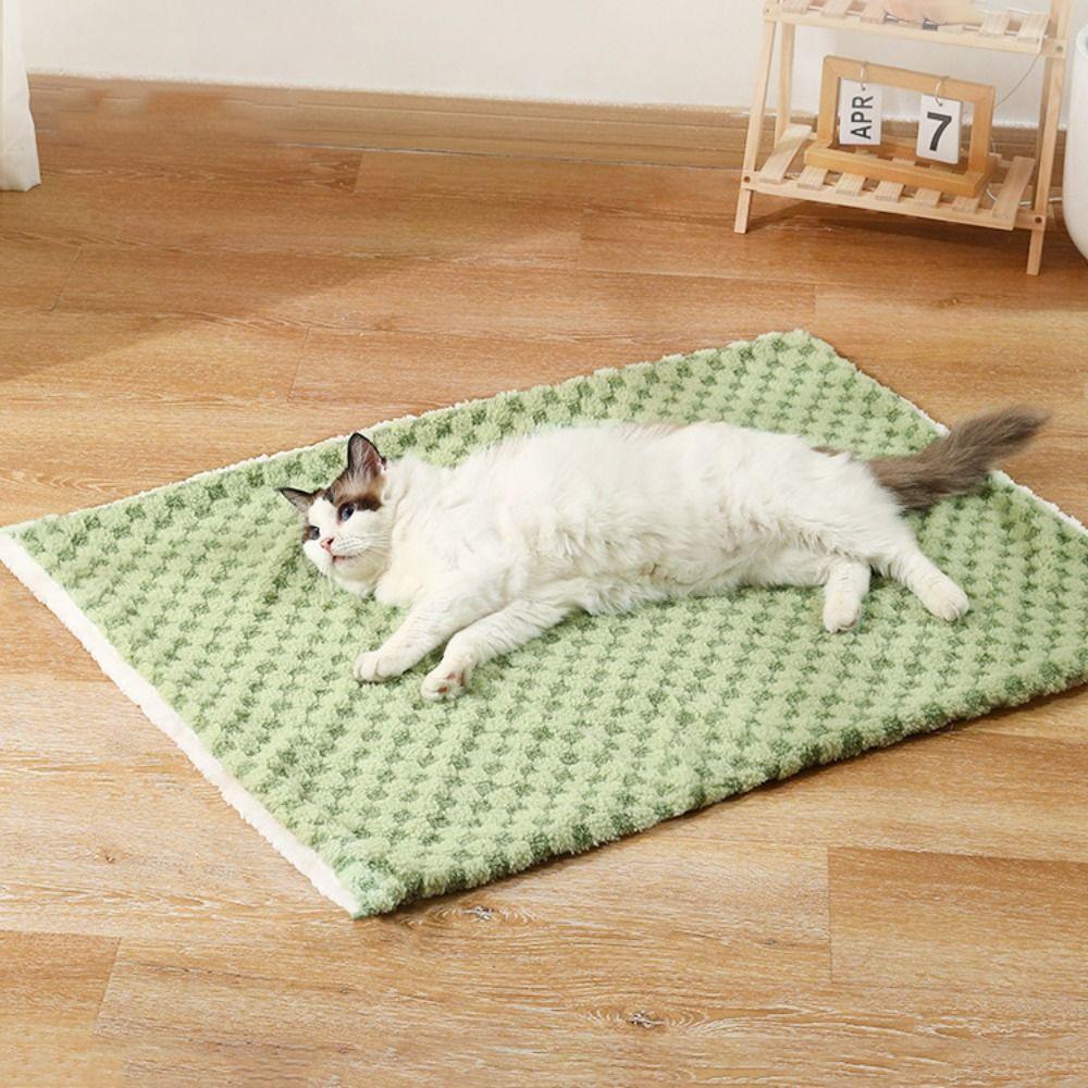 

Soft Cat Sleeping Mat Thickened Dog Mattress Universal Cat Blanket Winter L красный