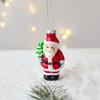 Western Decor Christmas Glass Pendant Snowman New Year Ornaments  Party Supplies