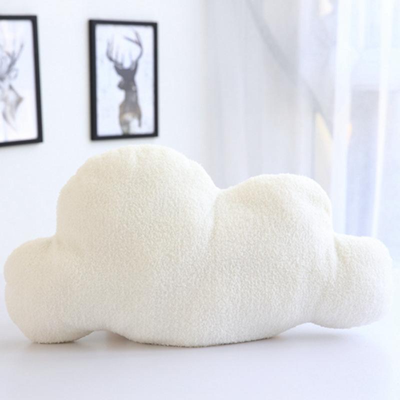 Realistic Cloud Plush Toy-Soft Stuffed Cloud in Gray&White 3 Sizes Fluffy Pillow Gift for Kids Nursery Decor Relaxation