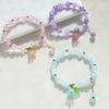 4Pcs Lily of the Valley Beaded Bracelets Cute Flower Pendant Elastic Bracelet Set For Girls Kids Bracelets