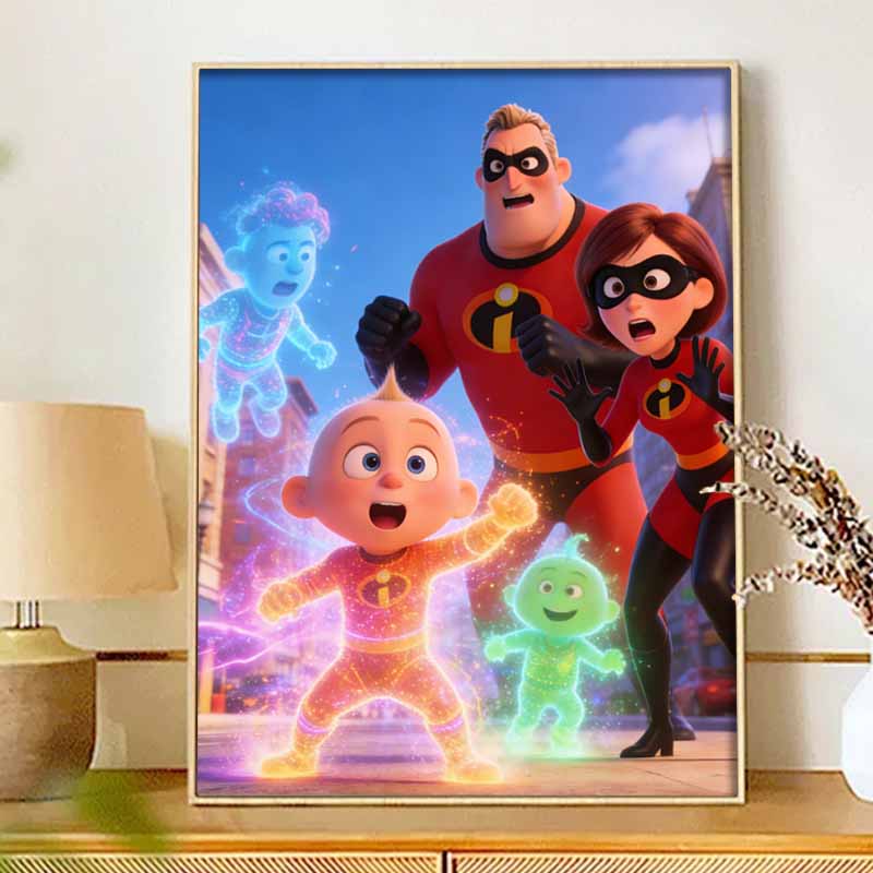 Disney 5d diamond painting full of diamonds diy The Incredibles diamond embroidery decorative painting ornaments living room