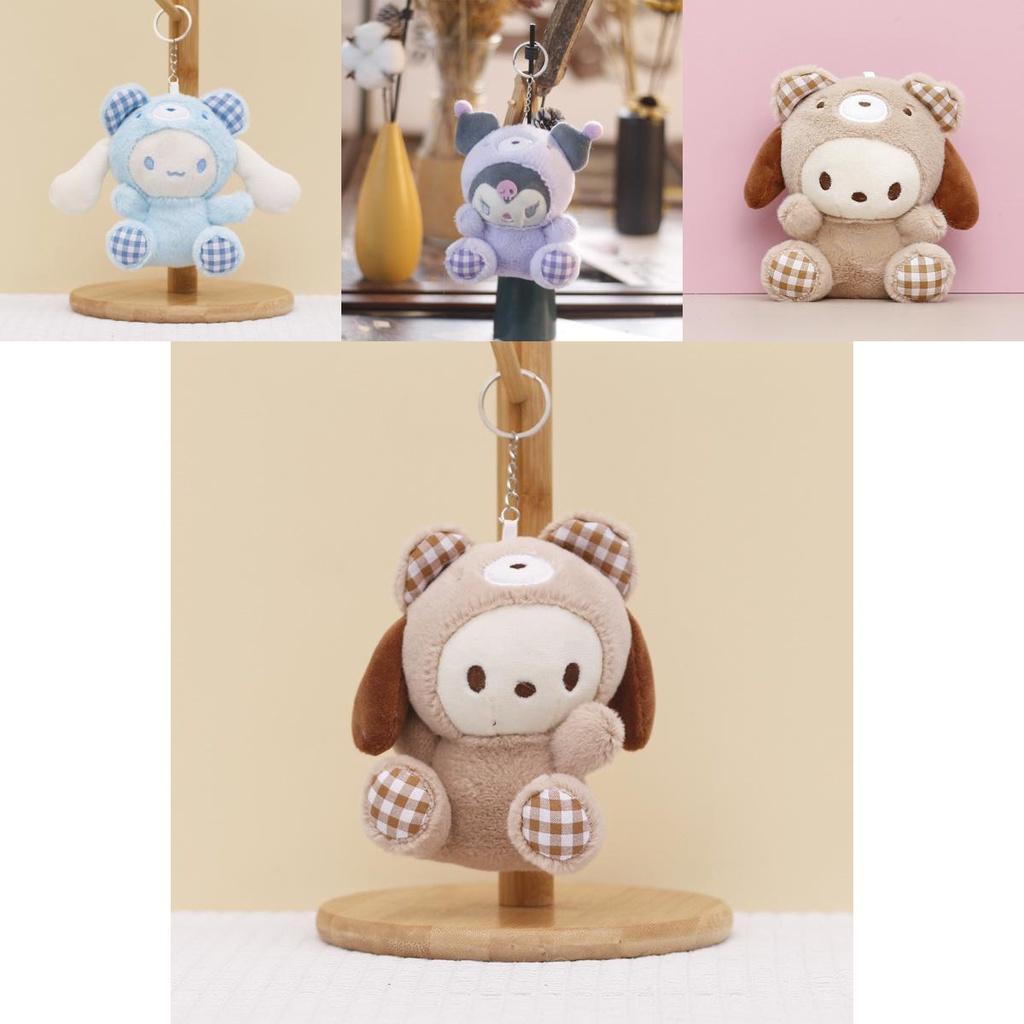 Adorabile Portachiavi Ciondolo Peluche Sanrio Melody Cinnamoroll Kuromi Bambola Regalo