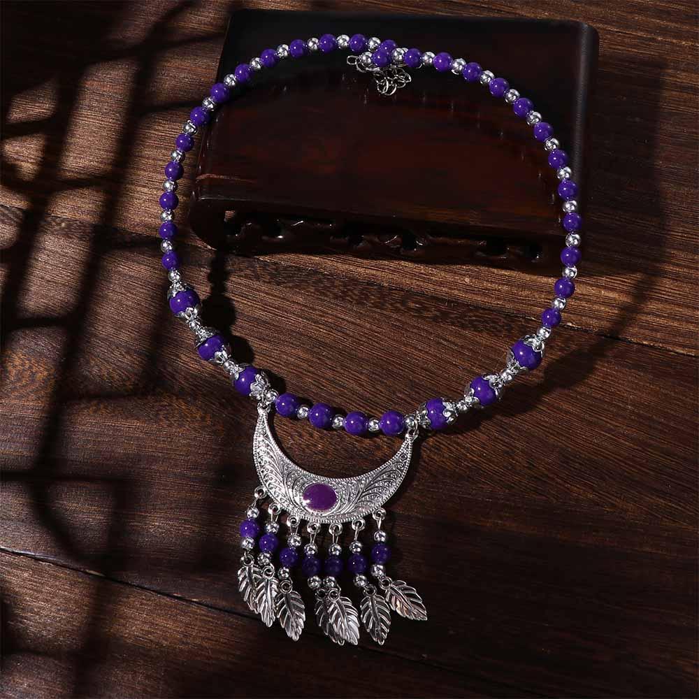National Style Fringed Chain Headband Eyebrow Pendant Fashion Jewelry Women Necklace Forehead Chain
