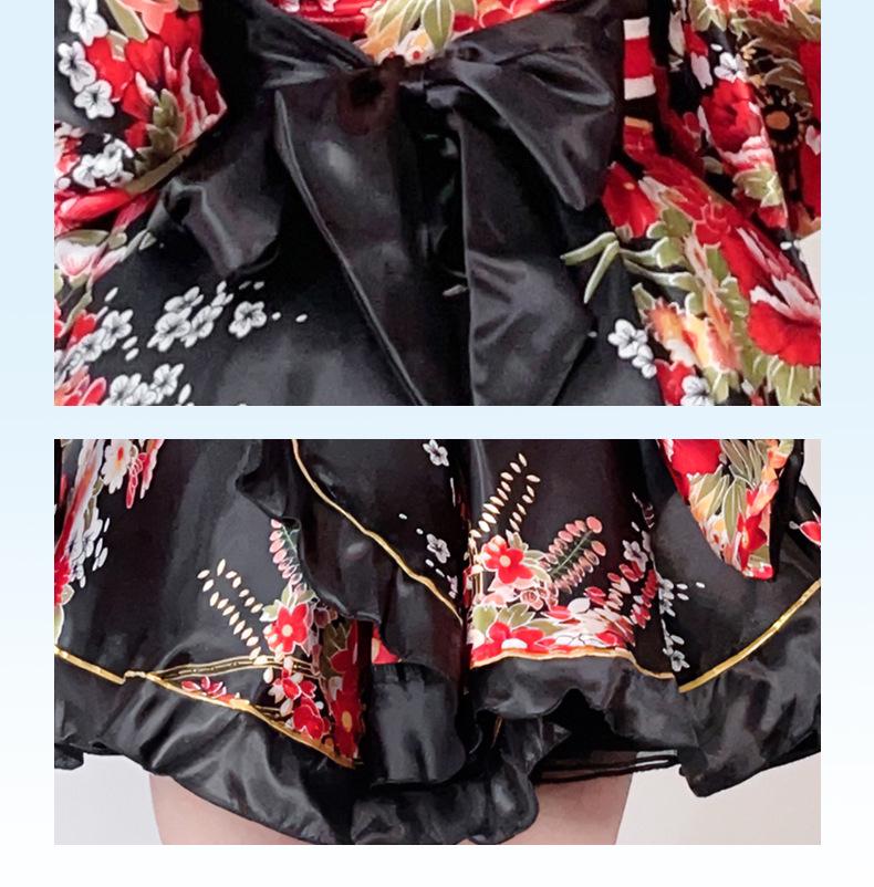 Dámské letní kimono v japonském stylu, cosplay kostým s tradičním potiskem