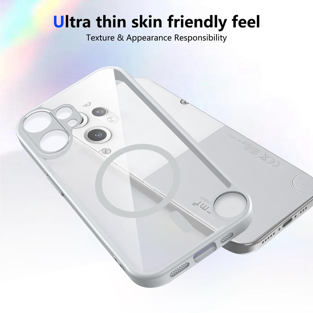 KEYSION Transparent Magnetic Phone Case for Nothing CMF Phone 2 Pro 1 Silicone+PC HD Clear Shockproof Cover for CMF Phone 1 2Pro
